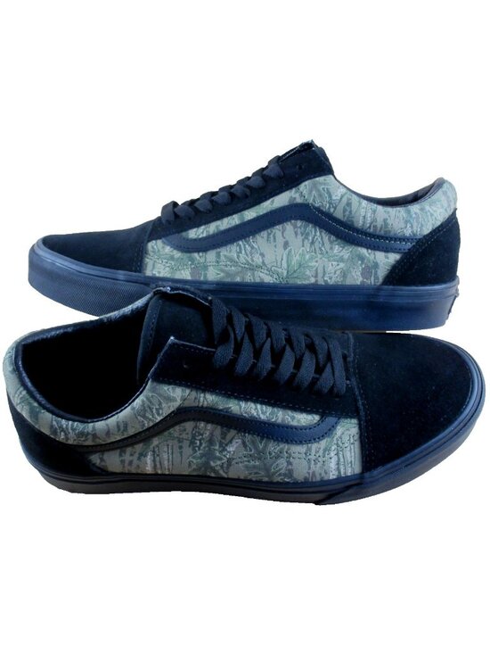 Vans Men\'s Old Skool Black Camouflage Canvas Suede Striped Shoes Size 10 NIB main image 5